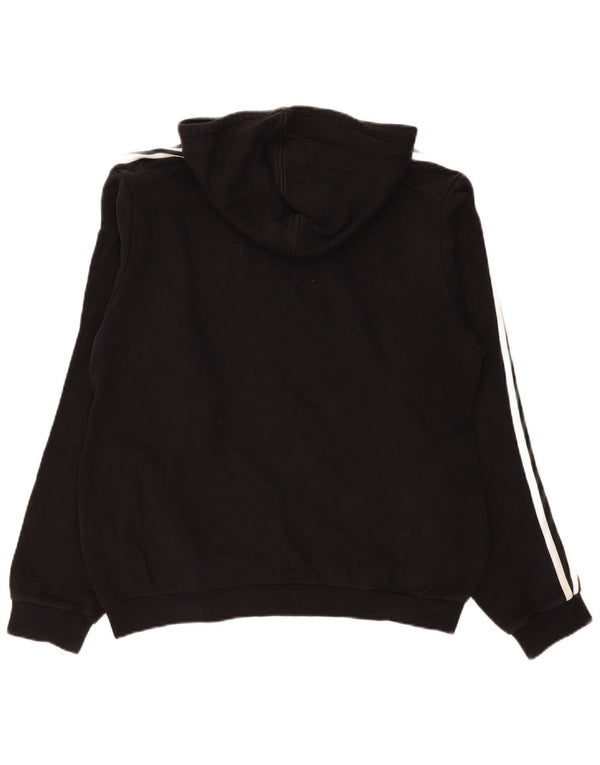 Adidas Mens Hoodie Jumper Medium Black Cotton