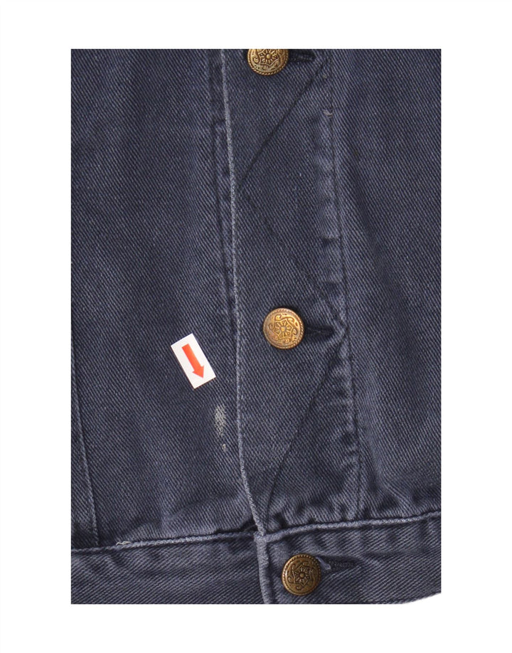 VINTAGE Boys Denim Gilet 13-14 Years Navy Blue Cotton Vintage Vintage and Second-Hand Vintage from Messina Hembry 