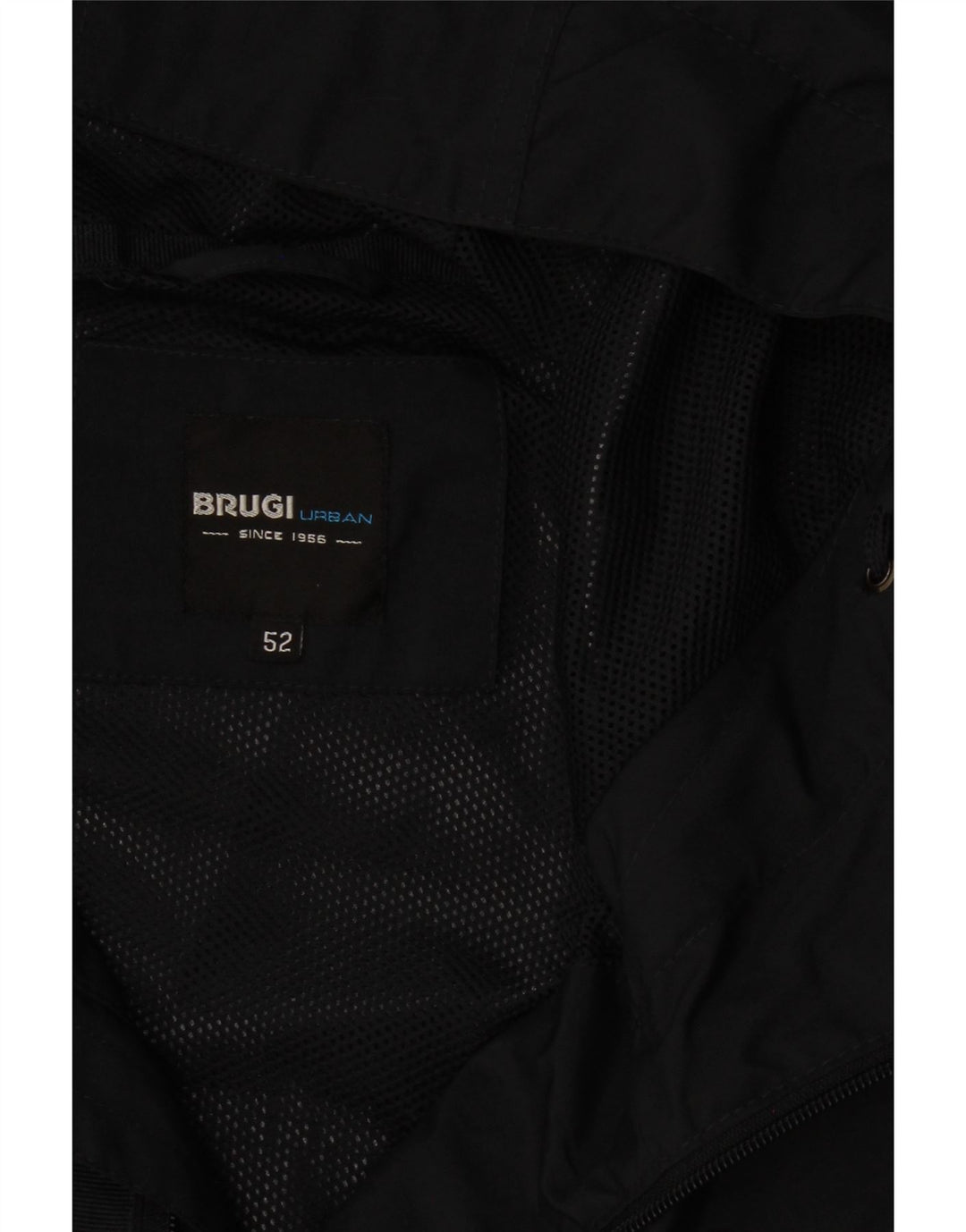 Brugi Mens Hooded Windbreaker Jacket IT 52 XL Navy Blue