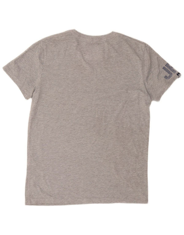 SUPERDRY Mens Graphic T-Shirt Top Medium Grey Polyester