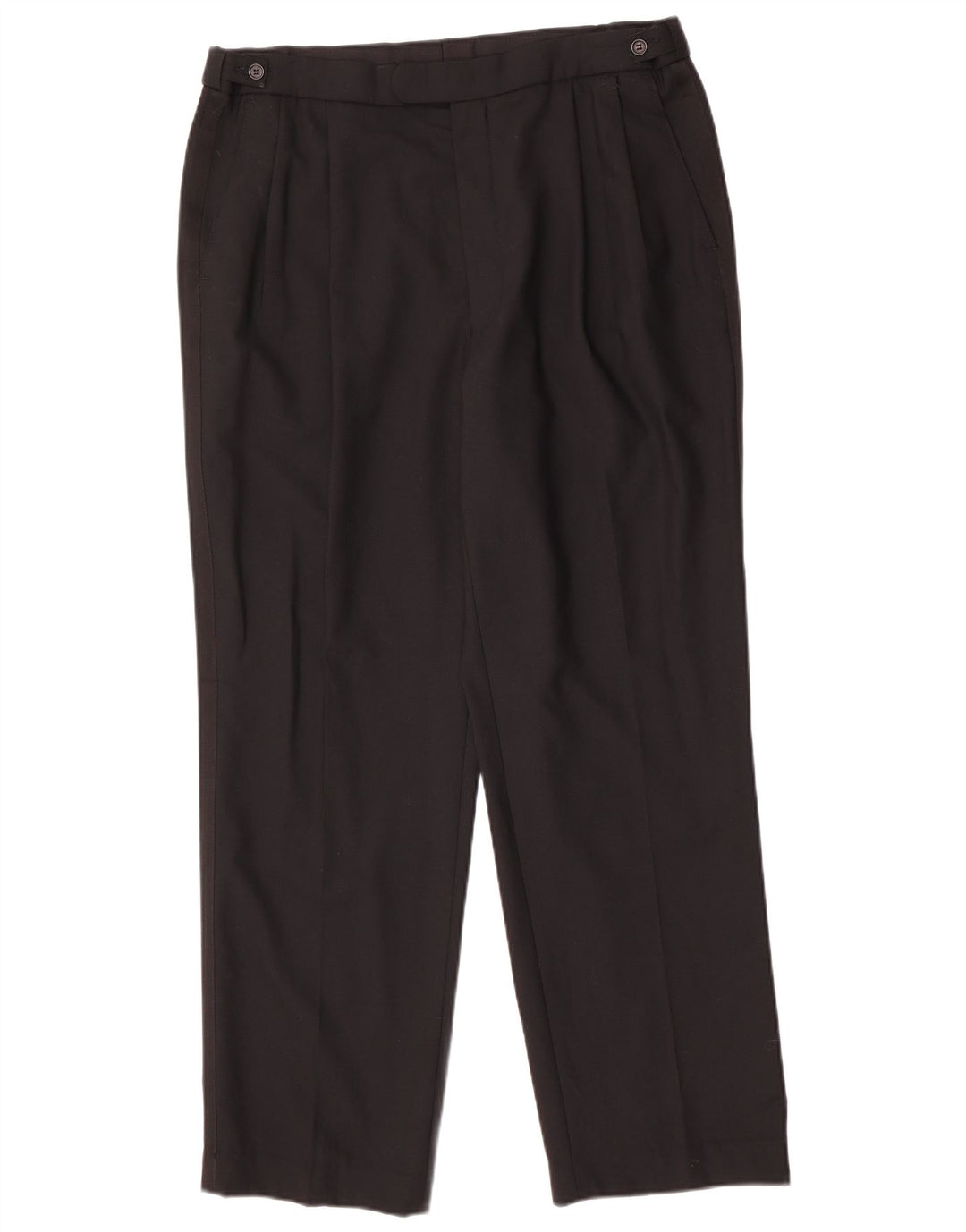Marks & Spencer Mens Pegged Suit Trousers W36 L31 Black Wool