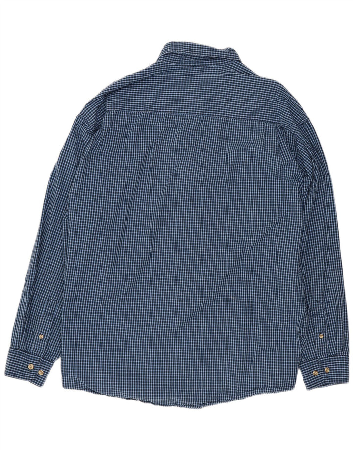 Wrangler Mens Shirt XL Blue Gingham Cotton