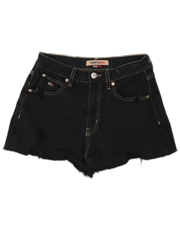 Tommy Hilfiger Womens Denim Shorts W26 Small  Black