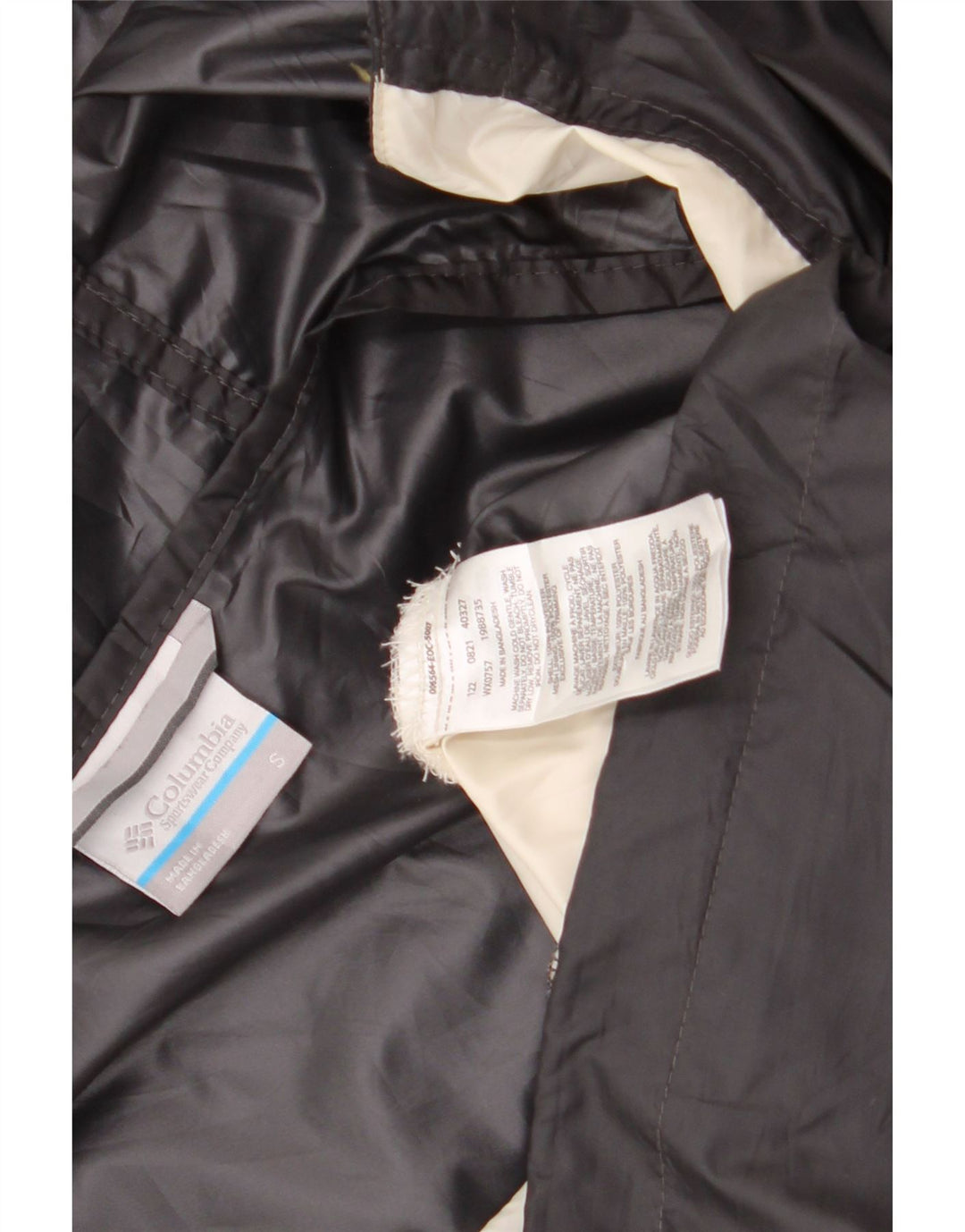 Columbia Mens Hooded Rain Jacket UK 36 Small White Colourblock Polyester