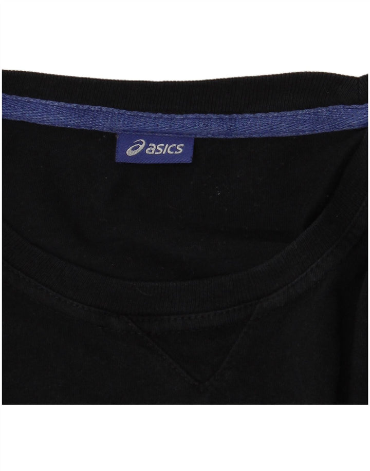 Asics Mens T-Shirt Top 3XL Black Cotton