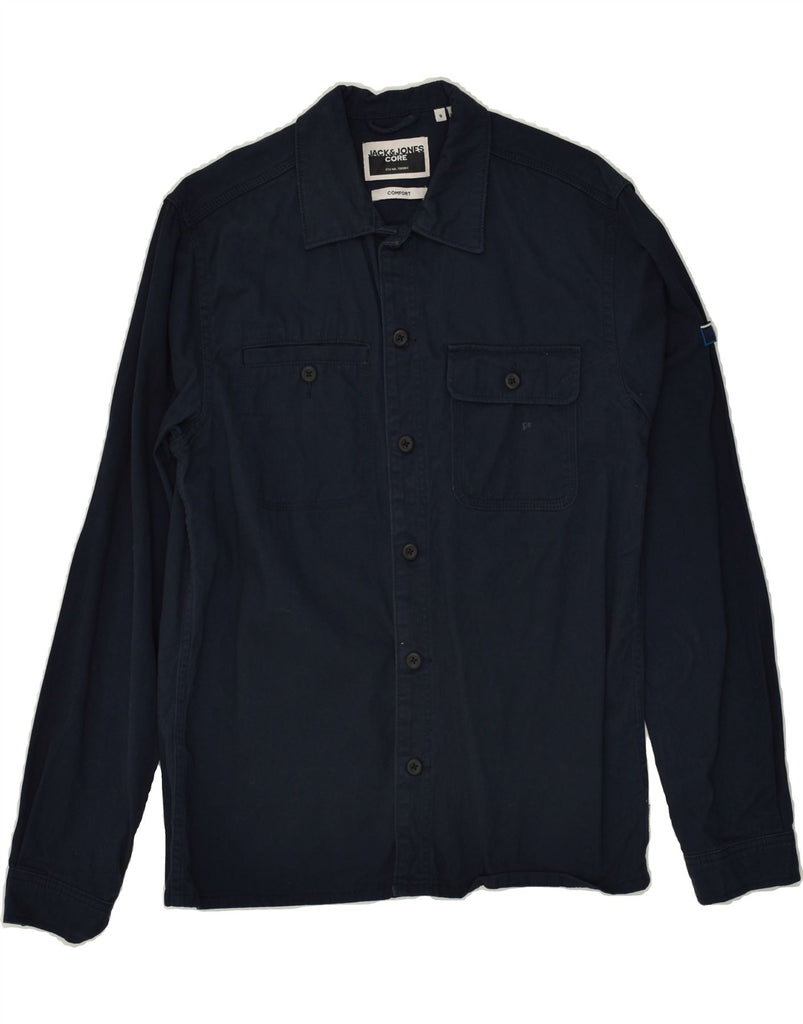 JACK & JONES Mens Comfort Fit Shirt Small Navy Blue Cotton | Vintage Jack & Jones | Thrift | Second-Hand Jack & Jones | Used Clothing | Messina Hembry 