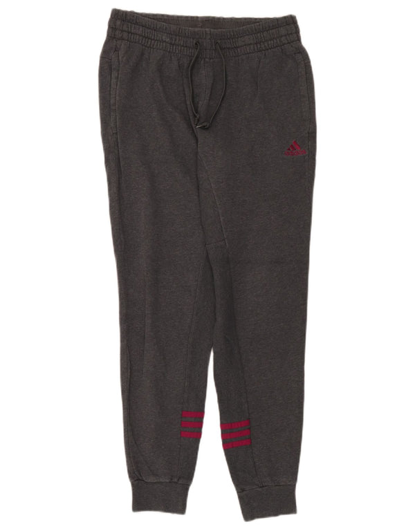Adidas Womens Tracksuit Trousers Joggers UK 8/10 Small Grey Cotton