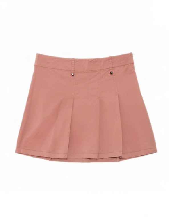 Zara Womens Trafaluc Mini Pleated Skirt EU 34 2XS W24 Pink Cotton