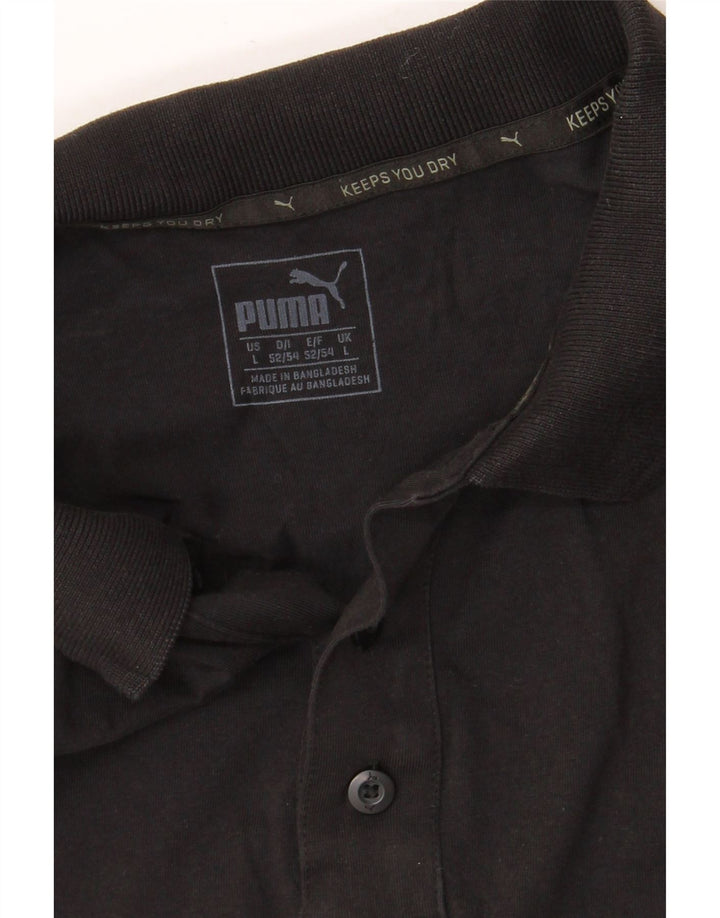PUMA Mens Polo Shirt Large Black