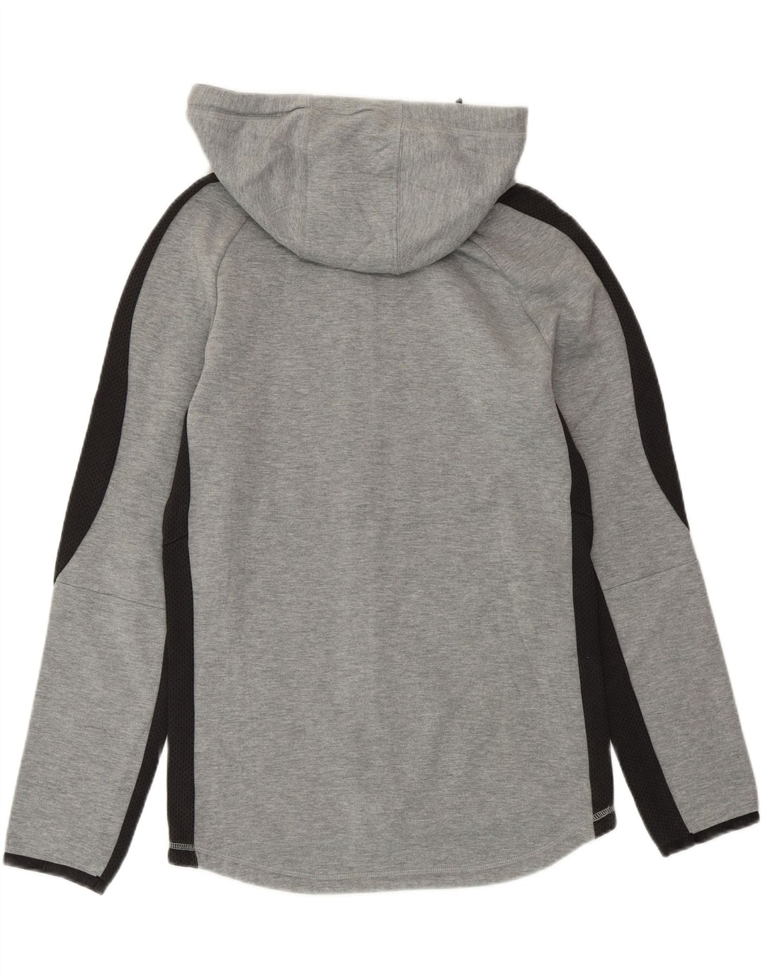 PUMA Mens Zip Hoodie Sweater Small Grey Colourblock Cotton