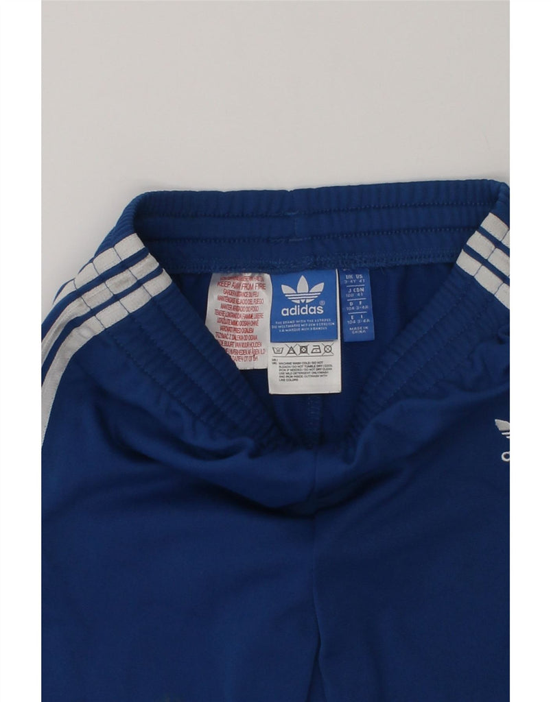 ADIDAS Boys Tracksuit Trousers Joggers 3-4 Years Blue Polyester | Vintage Adidas | Thrift | Second-Hand Adidas | Used Clothing | Messina Hembry 