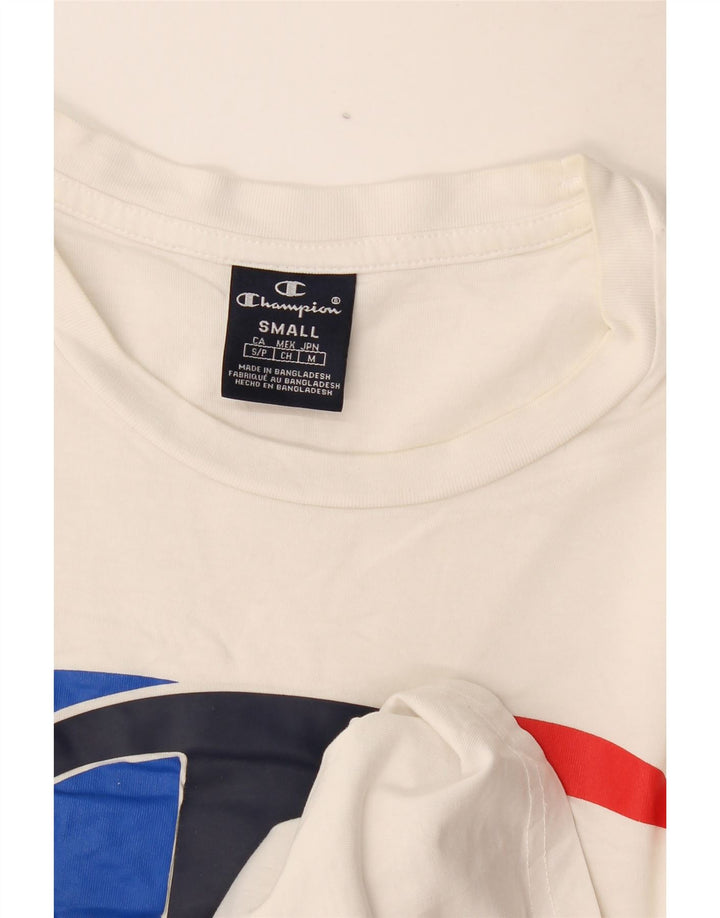 Champion Mens Graphic T-Shirt Top Small White