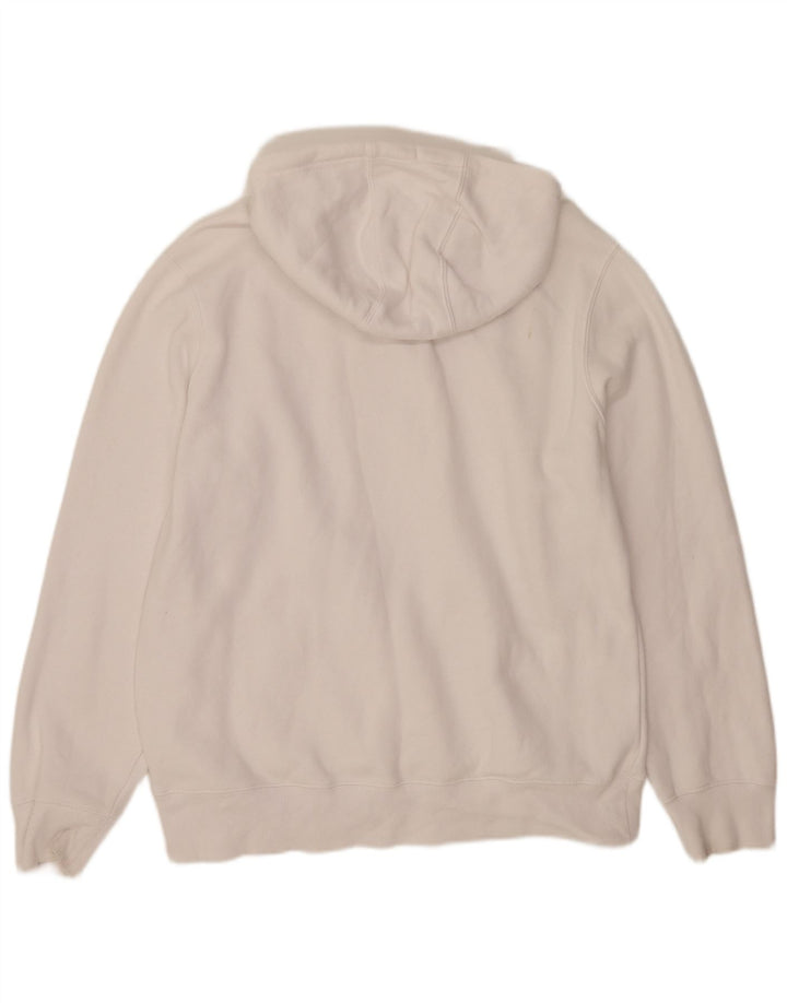 Champion Mens Hoodie Jumper 2XL White Cotton