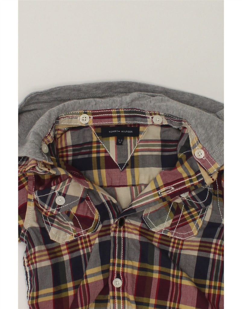 TOMMY HILFIGER Baby Boys Shirt 3-6 Months Multicoloured Check Cotton | Vintage Tommy Hilfiger | Thrift | Second-Hand Tommy Hilfiger | Used Clothing | Messina Hembry 