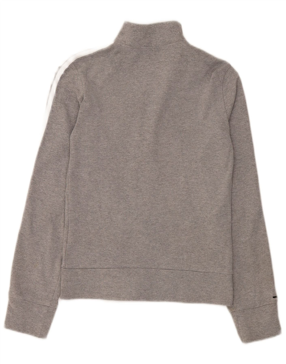 Adidas Womens Regular Fit Tracksuit Top Jacket UK 8 Small Grey Cotton