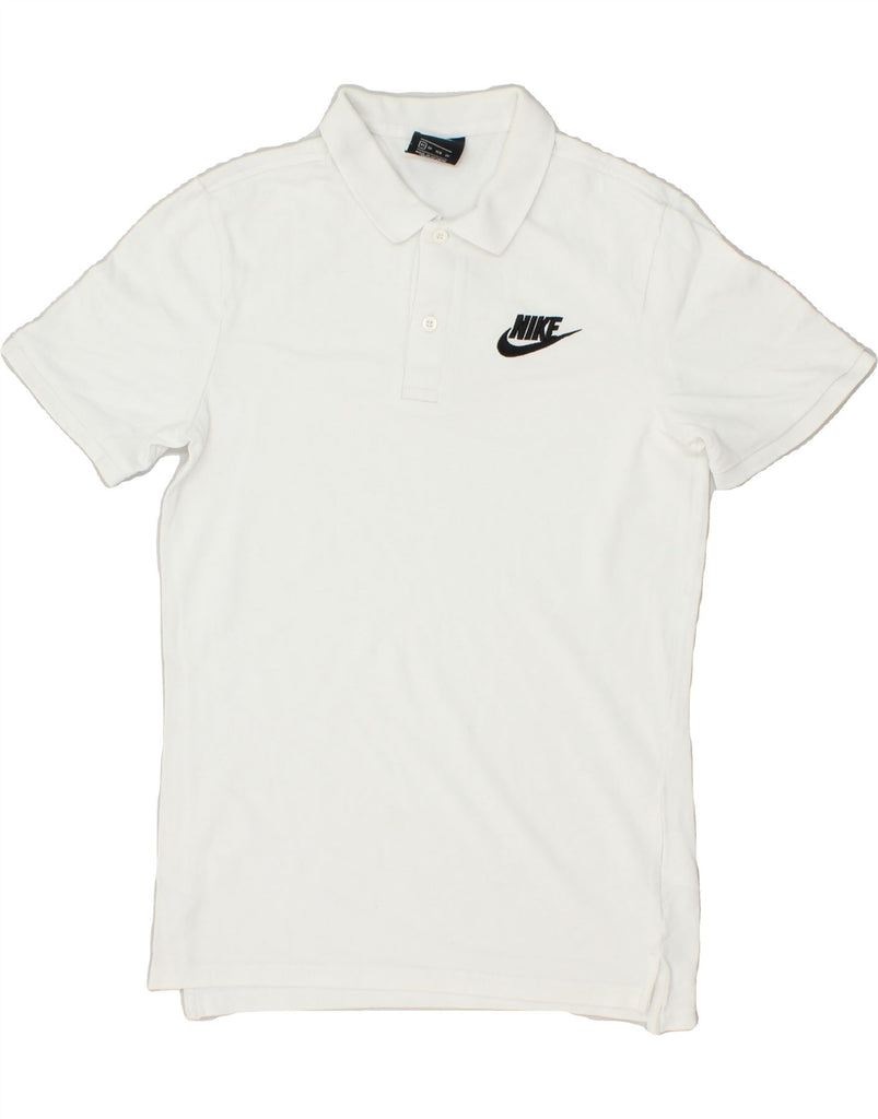 NIKE Mens Polo Shirt XS White Cotton | Vintage Nike | Thrift | Second-Hand Nike | Used Clothing | Messina Hembry 