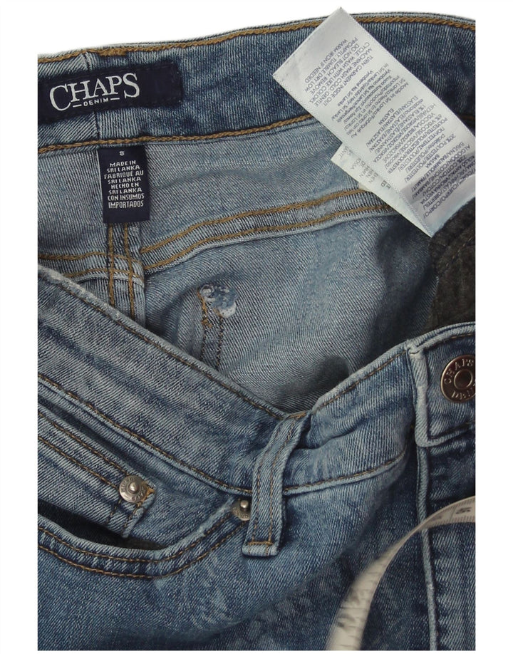 CHAPS Womens Capri Jeans US 8 Medium W30 L22 Blue Floral Cotton