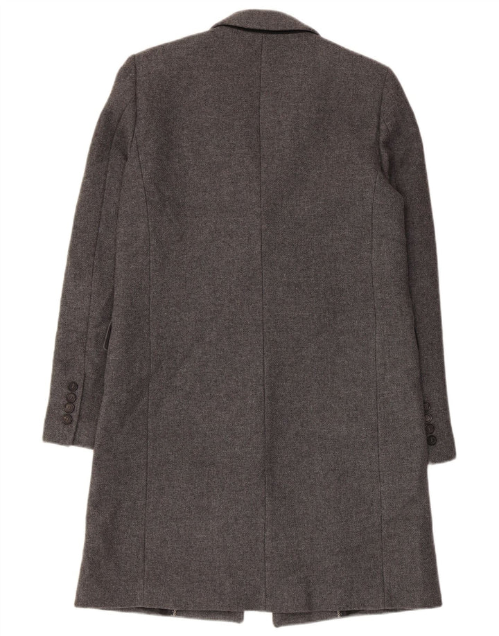 Zara Womens Manteco Overcoat UK 10 Small Grey