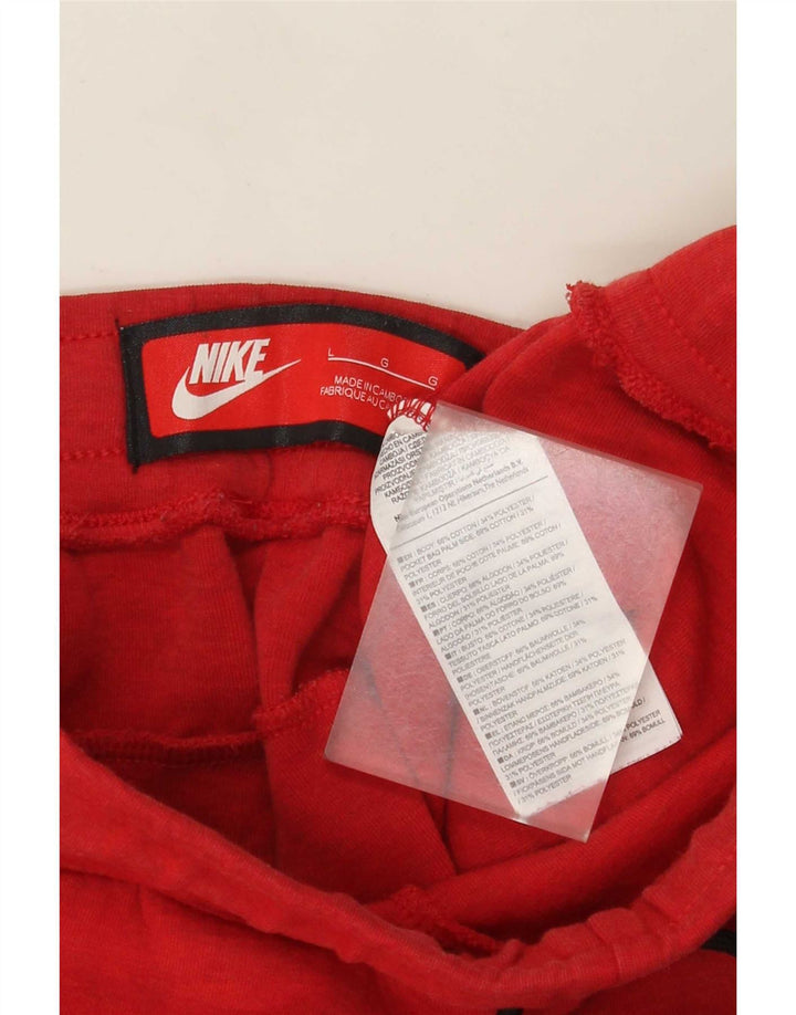 Nike Mens Tracksuit Trousers Joggers Large Red Cotton