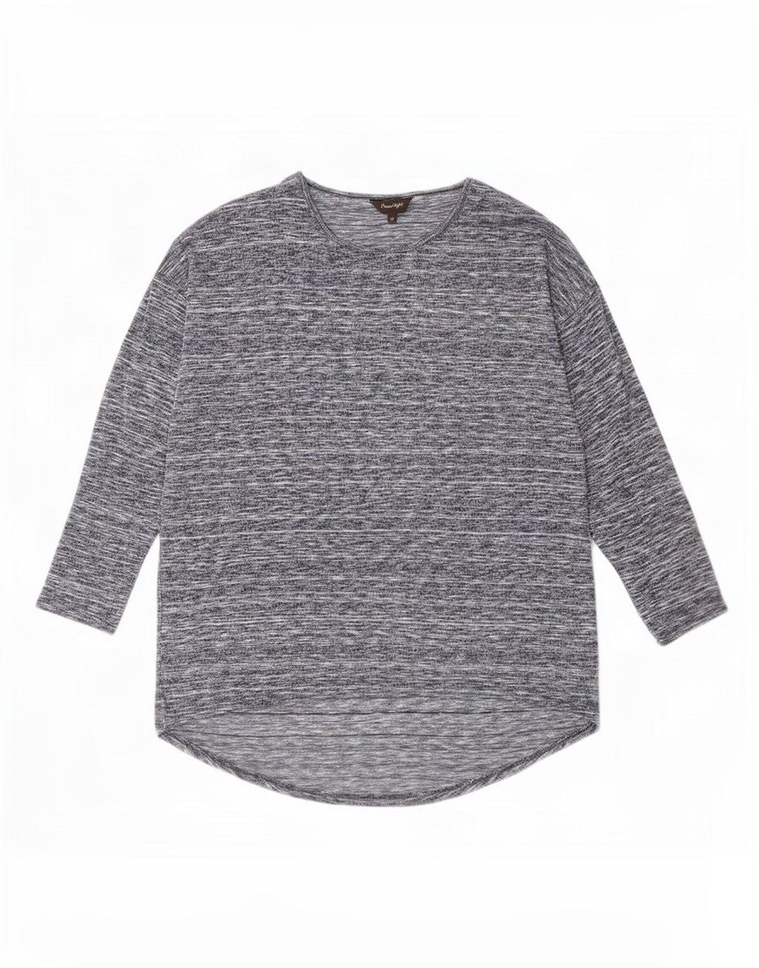 Phase Eight Womens Top Long Sleeve UK 12 Medium Grey Flecked Viscose