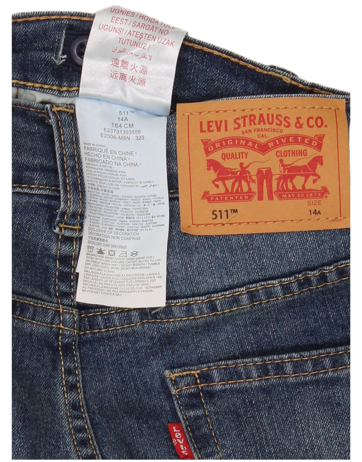 Levi's Boys 511 Slim Jeans 13-14 Years W28 L30 Blue Cotton