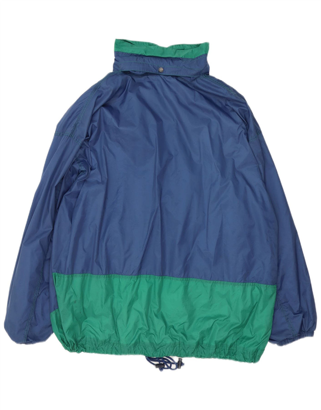 Marcel Clair Mens Loose Fit Rain Jacket UK 42 XL Navy Blue Colourblock