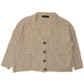 Zara Womens Oversized Cardigan Sweater UK 10 Small Grey Flecked