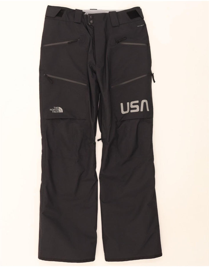 The North Face Mens USA Graphic Ski Trousers Medium Black Nylon