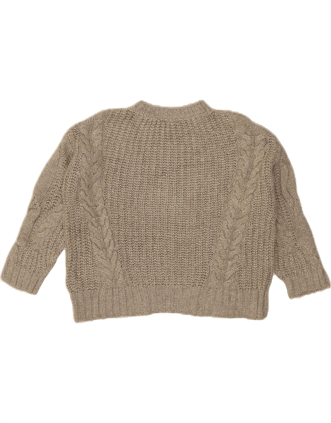 MASSIMO DUTTI Womens Oversized Crew Neck Jumper Sweater UK 16 Large Grey Vintage Massimo Dutti and Second-Hand Massimo Dutti from Messina Hembry 