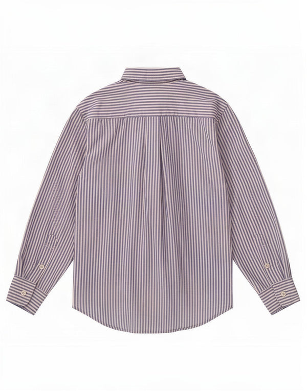 Ralph Lauren Boys Shirt 7-8 Years Small Blue Striped Cotton