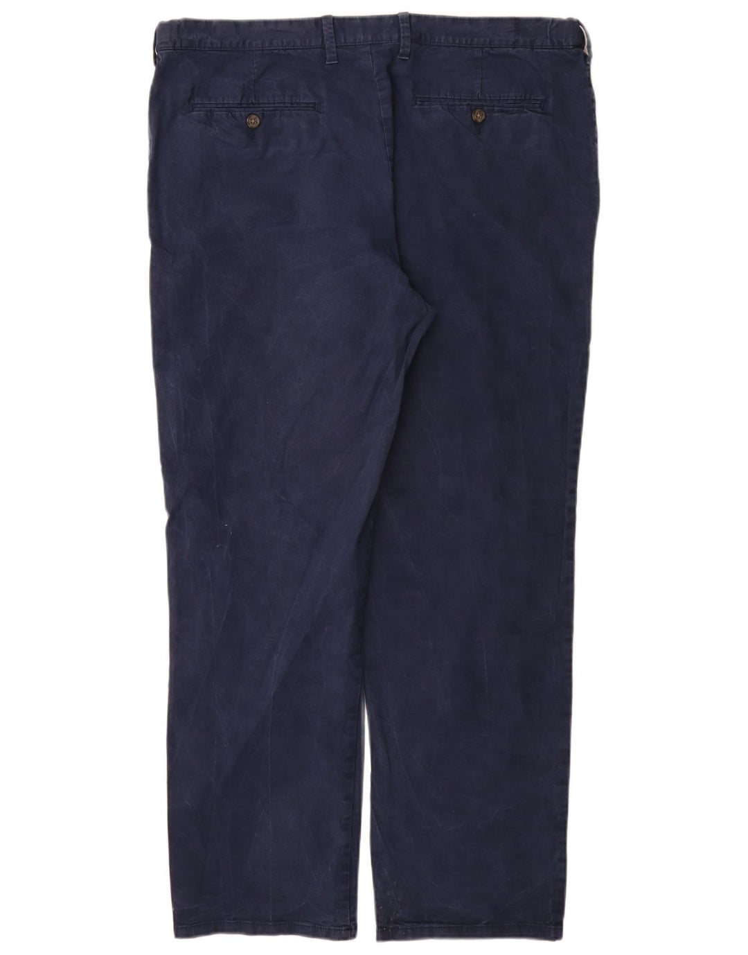 Marks & Spencer Mens Straight Regular Chino Trousers W40 L33 Navy Blue