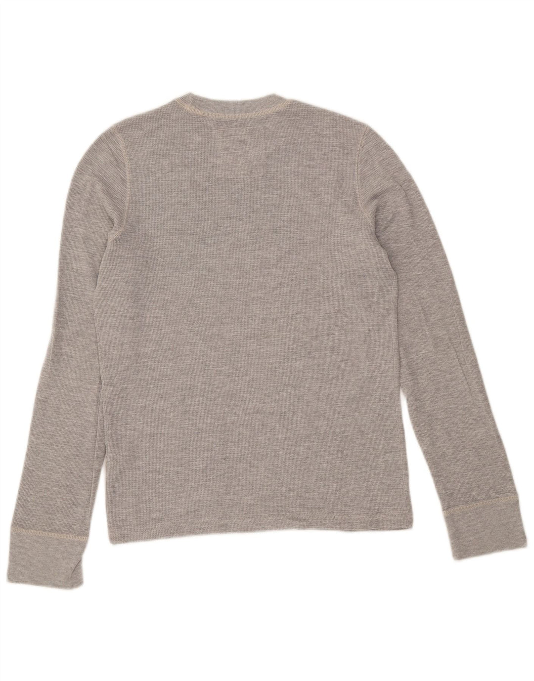 Hollister Mens Top Long Sleeve Small Grey Cotton