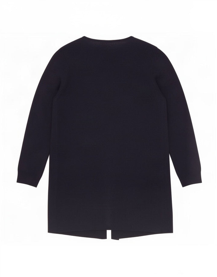 Marks & Spencer Womens Open Cardigan Sweater UK 12 Medium Navy Blue Acrylic