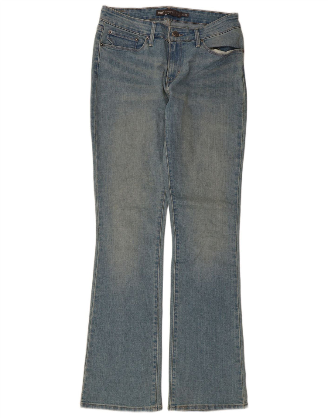 Levi's Womens Demi Curve Mid Rise Bootcut Jeans US 8 Medium W29 L32 Blue