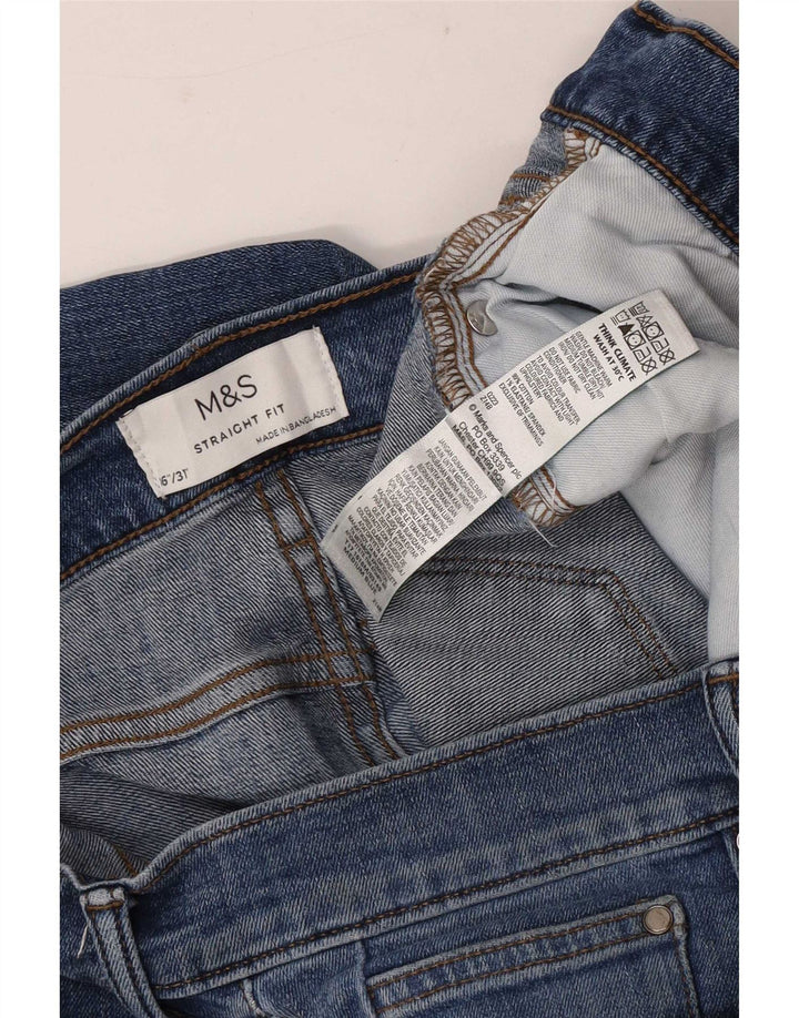 Marks & Spencer Mens Straight Jeans W36 L31 Blue Cotton