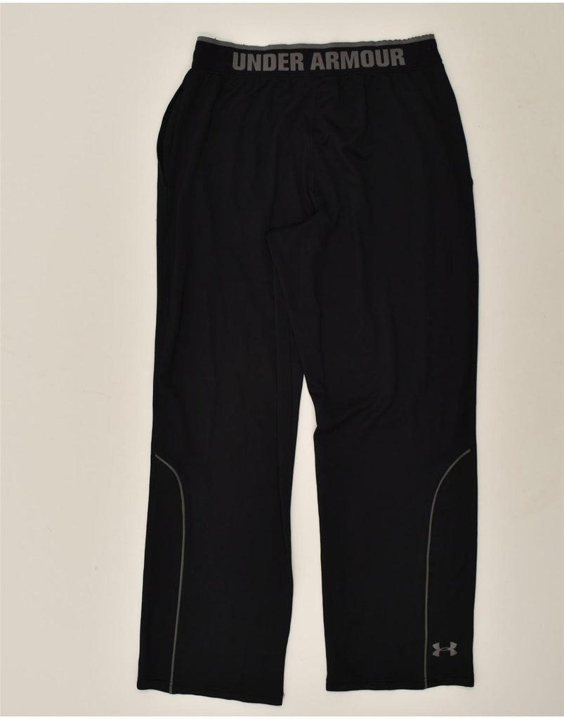 UNDER ARMOUR Mens Graphic Tracksuit Trousers Large Black Polyester | Vintage Under Armour | Thrift | Second-Hand Under Armour | Used Clothing | Messina Hembry 