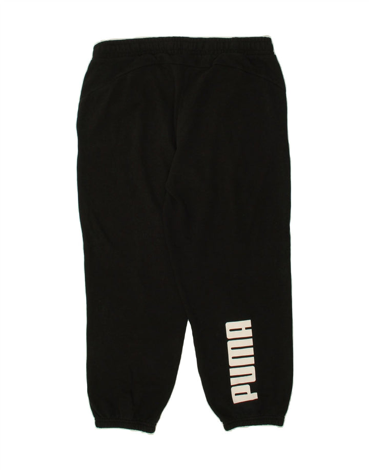 PUMA Womens Graphic Tracksuit Trousers Joggers UK 14 Medium Black Vintage Puma and Second-Hand Puma from Messina Hembry 
