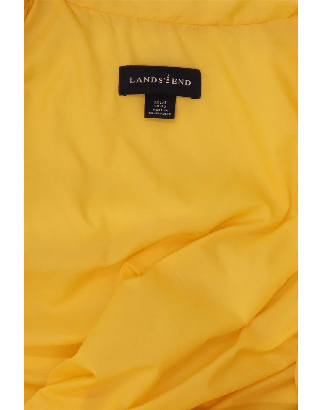 Lands End Mens Liner Padded Jacket IT 50/52 2XL Yellow Nylon