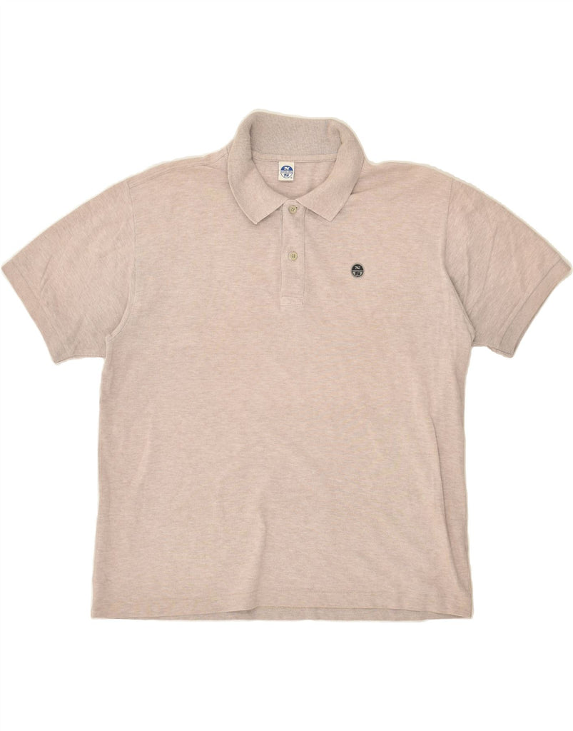 NORTH SAILS Mens Polo Shirt 2XL Beige Cotton | Vintage North Sails | Thrift | Second-Hand North Sails | Used Clothing | Messina Hembry 