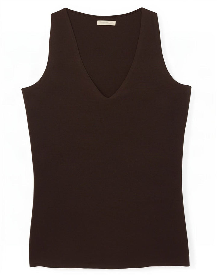 Massimo Dutti Womens Vest Top UK 8 Small Brown