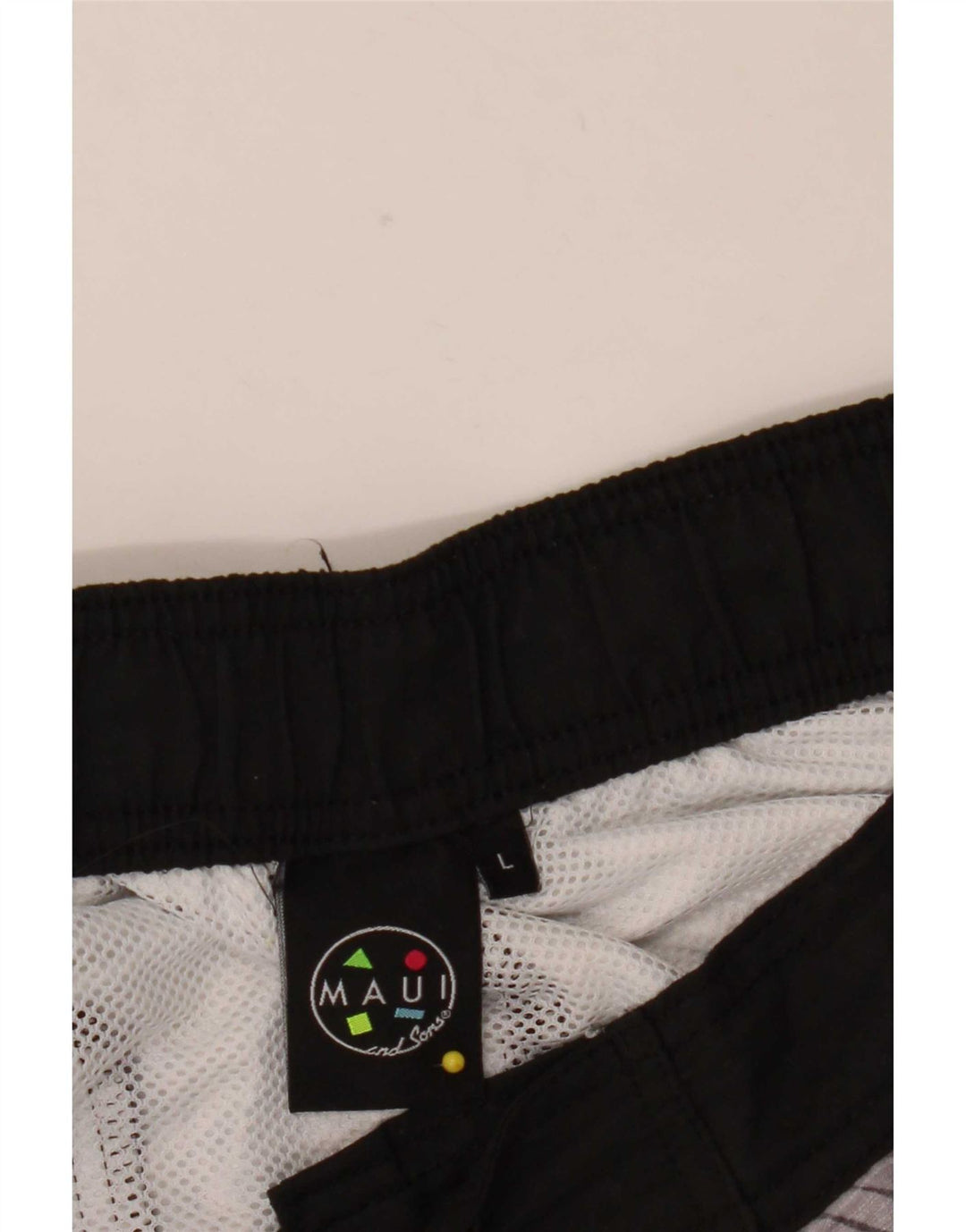 Maui and Sons Mens Swimming Shorts Large Orange Floral Polyester