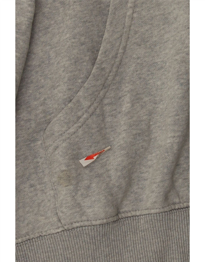 DC Mens Graphic Hoodie Jumper Large Grey Flecked Cotton