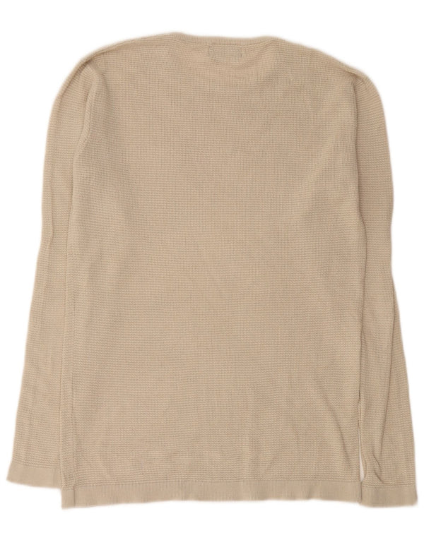 Zara Mens Top Long Sleeve Medium Beige