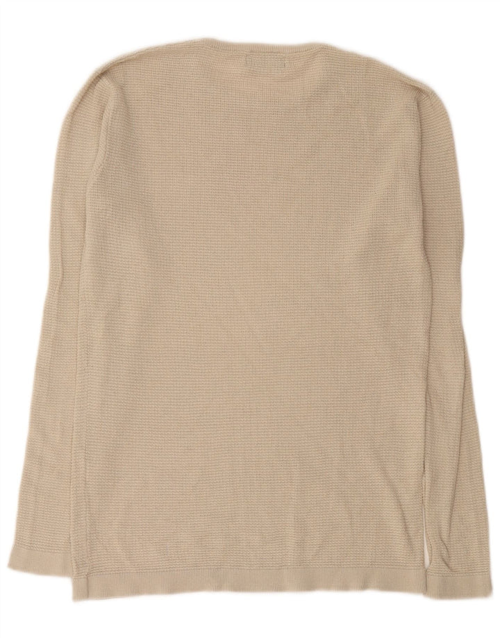 Zara Mens Top Long Sleeve Medium Beige