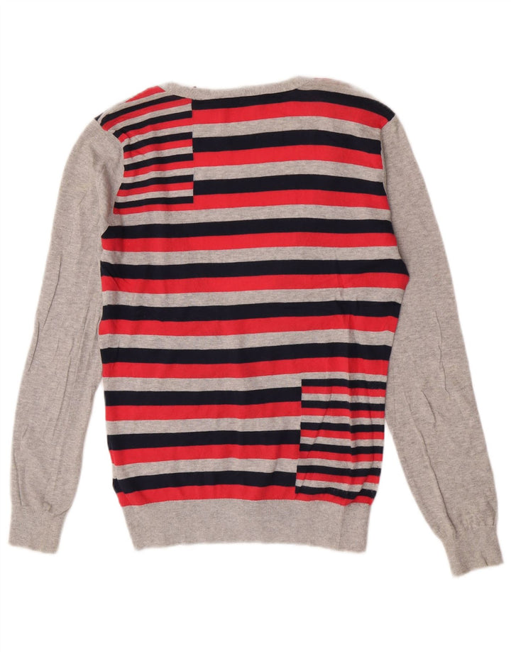 Ted Baker Womens Cardigan Sweater Size 2 Small Red Striped Cotton