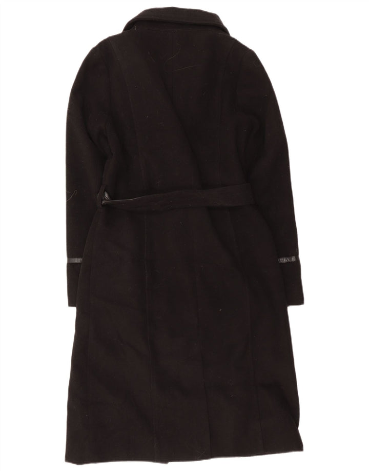 Oasis Womens Overcoat UK 10 Small Black Polyester