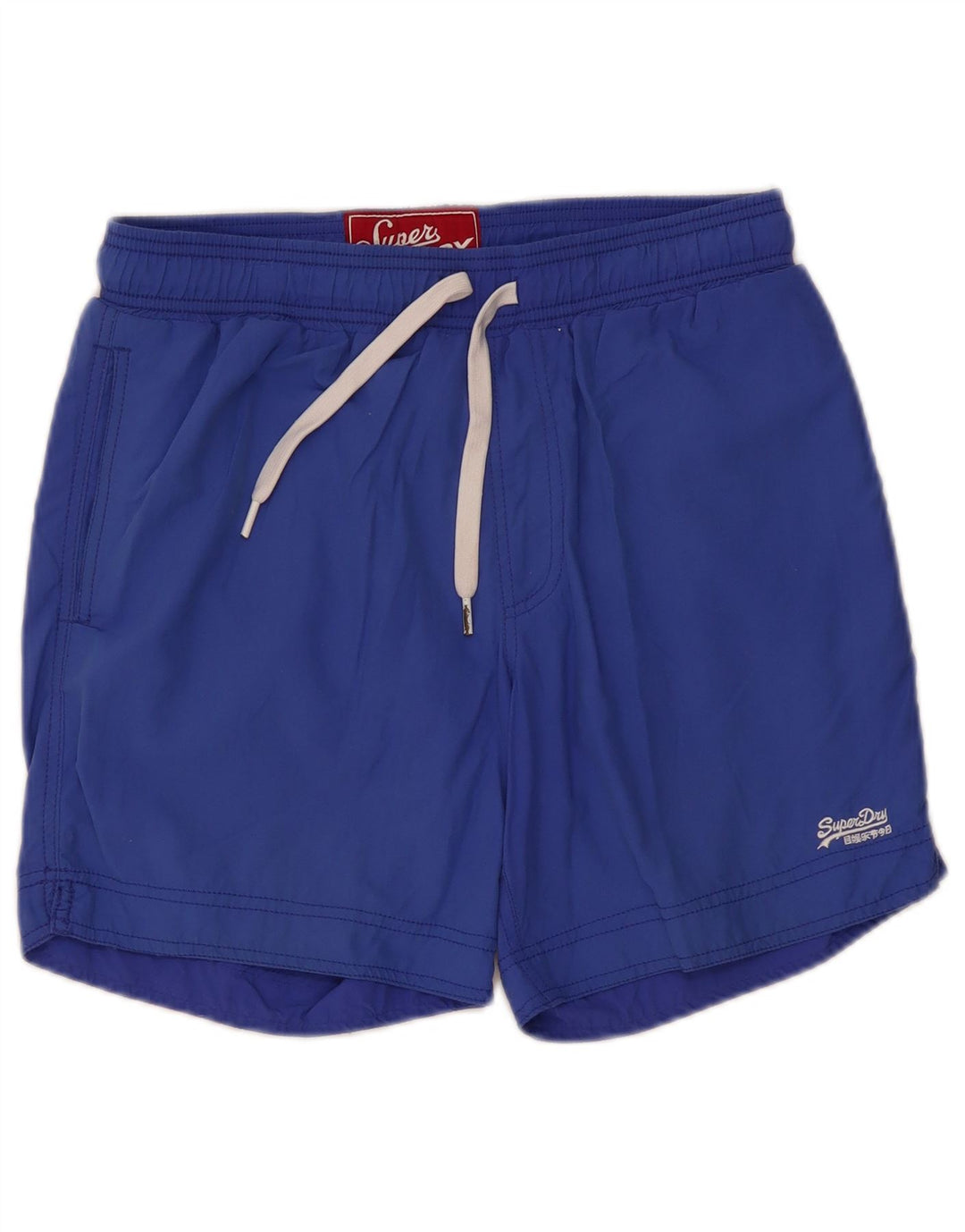 SUPERDRY Mens Swimming Shorts Medium Blue Nylon