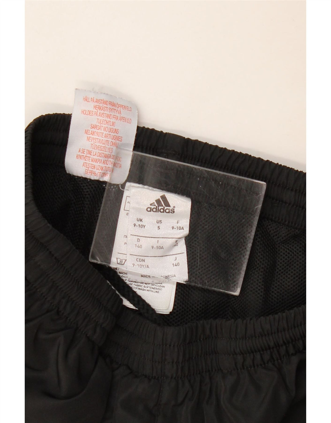 Adidas Boys Tracksuit Trousers Joggers 9-10 Years  Black Polyester