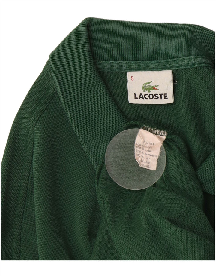 Lacoste Mens Polo Shirt Size 5 Large Green Cotton