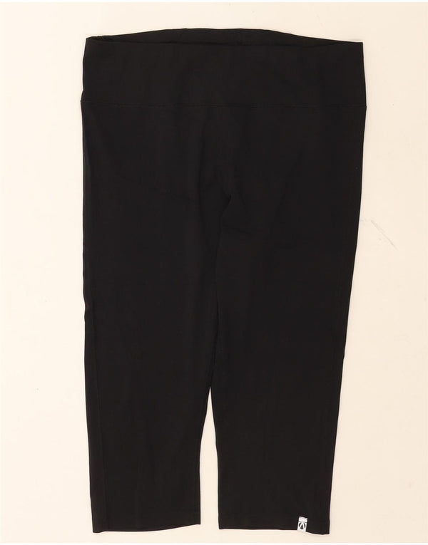 Marks & Spencer Womens Capri Leggings UK 16 Large Black Polyester